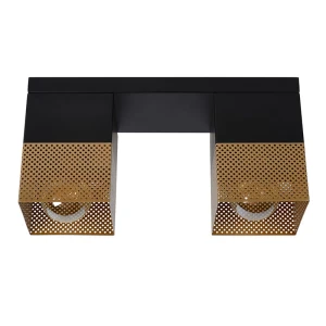 RENATE Złoty mat | Czarny 2xE27 Lampa sufitowa Lucide 21123/02/02