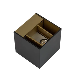 CUBE Czarno - Złoty kinkiet IP54 2x4,6W OXYLED OXYCUBE-9W-C/Z