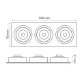 Oprawa podtynkowa MODI SQ TRE 3x6W 3x525 lm 3000K biała OXYLED M15020113x6W 3K biały  5902701453084 lampynox noxbox www.lampynox.pl 3.jpg