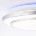 Lampa sufitowa VILMA Biało-srebrna LED 32W Barwa światła zmienna 3000-6000K RGB ściemnialna z pilotem z tylnym podświetleniem Brilliant G97042/58 | 4004353359958 noxbox lampynox www.lampynox.pl
