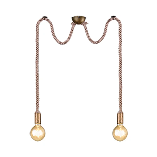 Lampa wisząca ROPE 2 x E27 Patyna Sznur Trio 310100204  | 4017807408591 noxbox lampynox www.lampynox.pl