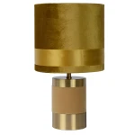 EXTRAVAGANZA FRIZZLE Żółty | Mosiądz śr. 18cm. E14 Lampka stołowa Lucide 10500/81/34