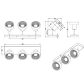 Lampa sufitowa  LEON Nikiel Mat 3 x ES111 Spot Trio 800700307  |4017807469264  noxbox lampynox www.lampynox.pl