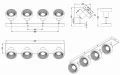 Lampa sufitowa  LEON Biały Mat 4 x ES111 Spot Trio 800700431 | 4017807469349 noxbox lampynox www.lampynox.pl