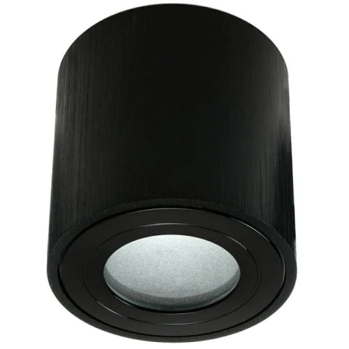 Downlight ERMETICO-O-BB czarna szczotkowana okrągła 1xgu10 IP44 natynkowa nad prysznic hermetyczna ip44 łazienkowa Premium Lux LUX01713 | 5903260400533 noxbox lampynox www.lampynox.pl