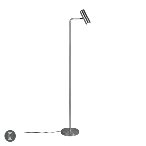 MARLEY Nikiel mat GU10 Regulowana lampa podłogowa stojąca Trio 412400107