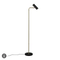 Regulowana lampa podłogowa stojąca MARLEY Mosiądz mat | Czarny GU10 Trio 412400108 | 4017807488760 noxbox lampynox www.lampynox.pl