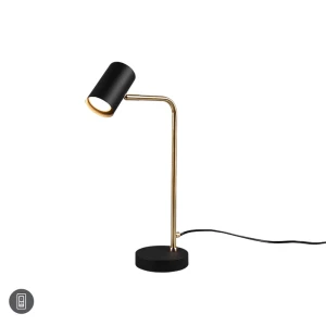 MARLEY Mosiądz mat | Czarny GU10 Lampka stołowa Trio 512400108 ( Od ręki dostępna 1szt. Wysyłka 24h. )