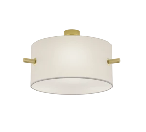 Camden Biały | Mosiądz 3xE27 Lampa sufitowa 