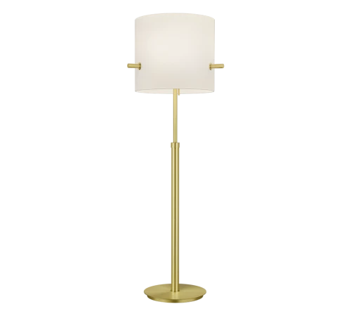 Lampa podłogowa z włącznikiem pociągowym Camden Biały | Mosiądz 3xE27 Wysokość regulowana Trio 408300308 | 4017807510683 noxbox lampynox www.lampynox.pl