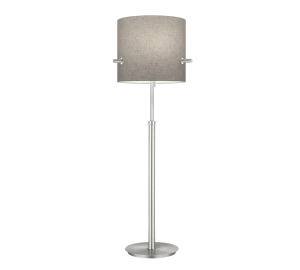 Camden Popiel | Nikiel 3xE27 Wysokość regulowana Lampa podłogowa z włącznikiem pociągowym