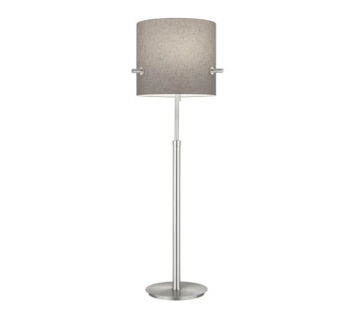 Lampa podłogowa z włącznikiem pociągowym Camden Popiel | Nikiel 3xE27 Wysokość regulowana Trio 408300307 | 4017807510676 noxbox lampynox www.lampynox.pl