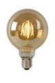 Filament bulb Amber G95 LED DIM E27 5W 2700K ściemnialna Lucide 49069/05/62 | 5411212491619 noxbox lampynox www.lampynox.pl