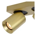 Spot NIGEL Mosiądz LED 2x5W Dim to warm CRI95 2xGU10 2200/3000K ściemnialny Lucide 09929/10/02 | 5411212092977 noxbox lampynox www.lampynox.pl