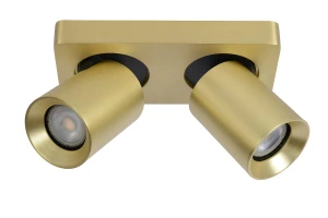 NIGEL Matowe złoto | Mosiądz LED 2x5W Dim to warm CRI95 2xGU10 2200/3000K ściemnialny Spot