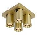 Spot NIGEL Matowe złoto | Mosiądz LED 4x5W Dim to warm CRI95 4xGU10 2200/3000K ściemnialny Lucide 09929/20/02 | 5411212093011 noxbox lampynox www.lampynox.pl