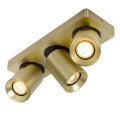 Spot NIGEL Matowe złoto | Mosiądz LED 3x5W Dim to warm CRI95 3xGU10 2200/3000K ściemnialny Lucide 09929/15/02 | 5411212092991 noxbox lampynox www.lampynox.pl