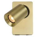 Kinkiet regulowany z ładowarką NIGEL Matowe złoto | Mosiądz LED 5W DIM Gniazdo USB GU10 3000K Lucide 09929/06/02 | 5411212092953 noxbox lampynox www.lampynox.pl