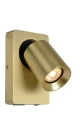 Kinkiet regulowany z ładowarką NIGEL Matowe złoto | Mosiądz LED 5W DIM Gniazdo USB GU10 3000K Lucide 09929/06/02 | 5411212092953 noxbox lampynox www.lampynox.pl