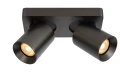 Spot NIGEL Stal czarna LED 2x5W Dim to warm CRI95 2xGU10 2200/3000K ściemnialny Lucide 09929/10/16 | 5411212092984 noxbox lampynox www.lampynox.pl