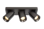 NIGEL Stal czarna LED 3x5W Dim to warm CRI95 3xGU10 2200/3000K ściemnialny Spot