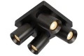 Spot NIGEL Stal czarna LED 4x5W Dim to warm CRI95 4xGU10 2200/3000K ściemnialny Lucide 09929/20/16 | 5411212093028 noxbox lampynox www.lampynox.pl