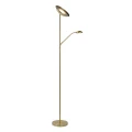 Lampa podłogowa ZENITH Matowe złoto | Mosiądz 20W LED Dim. 3000K Ø25,4cm Lucide 19791/24/02 | 5411212194008 noxbox lampynox www.lampynox.pl