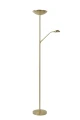 Lampa podłogowa ZENITH Matowe złoto | Mosiądz 20W LED Dim. 3000K Ø25,4cm Lucide 19791/24/02 | 5411212194008 noxbox lampynox www.lampynox.pl