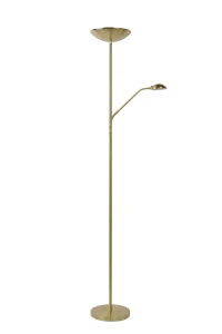 ZENITH Matowe złoto | Mosiądz 20W LED Dim. 3000K Ø25,4cm Lampa podłogowa
