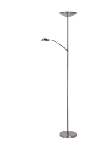ZENITH Satynowy chrom 20W LED Dim. 3000K Ø25,4cm Lampa podłogowa
