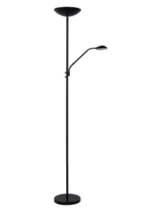 ZENITH Czarny 20W LED Dim. 3000K Ø25,4cm Lampa podłogowa