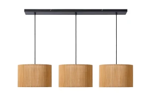 MAGIUS Rattanowy Brązowa 3xE27 Lampa wisząca potrójna
