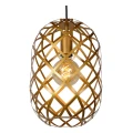 Lampa wisząca potrójna WOLFRAM Matowe złoto | Mosiądz 3xE27 Lucide 21417/03/02 | 5411212211453 noxbox lampynox www.lampynox.pl