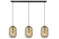 Lampa wisząca potrójna WOLFRAM Matowe złoto | Mosiądz 3xE27 Lucide 21417/03/02 | 5411212211453 noxbox lampynox www.lampynox.pl