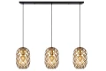 Lampa wisząca potrójna WOLFRAM Matowe złoto | Mosiądz 3xE27 Lucide 21417/03/02 | 5411212211453 noxbox lampynox www.lampynox.pl