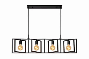 LUUK Czarny 4xE27 Lampa wisząca