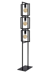 LUUK Czarny 3xE27 Lampa podłogowa