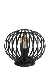 MANUELA Czarna Ø25,5cm. E27 Lampa stołowa