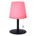 Zewnętrzna lampka stołowa RIO czarna Ø 15,5cm LED Dim. Rgb 1,8W 3000K IP44 Multicolor Lucide 13815/02/99 | 5411212134264 noxbox lampynox www.lampynox.pl