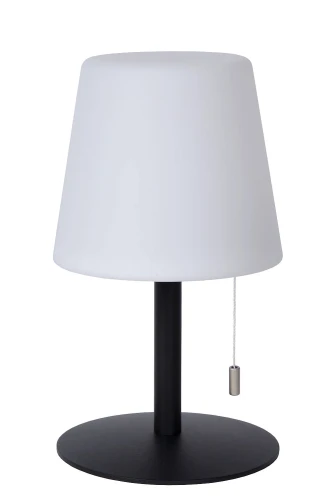 Zewnętrzna lampka stołowa RIO czarna Ø 15,5cm LED Dim. Rgb 1,8W 3000K IP44 Multicolor Lucide 13815/02/99 | 5411212134264 noxbox lampynox www.lampynox.pl