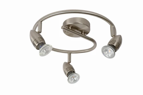Spot CARO Satynowy chrom Ø 31cm. 3xGU10 3x5W 2700K Lucide 13955/14/12 | 5411212133427 noxbox lampynox www.lampynox.pl