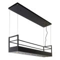 Lampa wisząca z półką MIRAVELLE Czarna 6xGU10 Lucide 21427/06/30 | 5411212211439 noxbox lampynox www.lampynox.pl