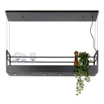 1 MIRAVELLE Czarna 6xGU10 Lampa wisząca z półką