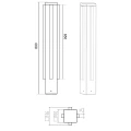 Lampa stojąca zewnętrzna MITCHELL Antracyt wys. 80cm. LED 16W 3000K IP54 Trio 473360442 | 4017807492767 noxbox lampynox www.lampynox.pl