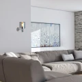 Kinkiet ścienny Donati Chrom | Szary przydymiony E27 Rabalux 5248 | 5998250352480 noxbox lampynox www.lampynox.pl
