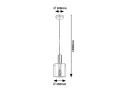 Lampa wisząca Donati Chrom | Szary przydymiony E27 Rabalux 5249 | 5998250352497 noxbox lampynox www.lampynox.pl