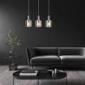 Lampa wisząca Donati Chrom | Szary przydymiony 3xE27 Rabalux 5250 | 5998250352503 noxbox lampynox www.lampynox.pl