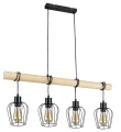 Lampa wisząca poczwórna Fabian czarny mat | Brąz 4xE27 Rabalux 5247 | 5998250352473 noxbox lampynox www.lampynox.pl