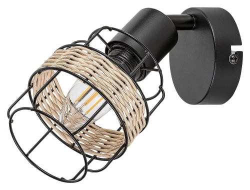 Kinkiet ruchomy Indiana czarny | brąz E14 Rabalux 5281 | 5998250352817 noxbox lampynox www.lampynox.pl