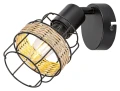 Kinkiet ruchomy Indiana czarny | brąz E14 Rabalux 5281 | 5998250352817 noxbox lampynox www.lampynox.pl